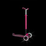 Globber Ace 3 Wheel Scooter with Lights - Fuchsia Globber Ace 3 Wheel Scooter with Lights - Fuchsia