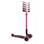 Globber Ace 3 Wheel Scooter with Lights - Fuchsia Globber Ace 3 Wheel Scooter with Lights - Fuchsia