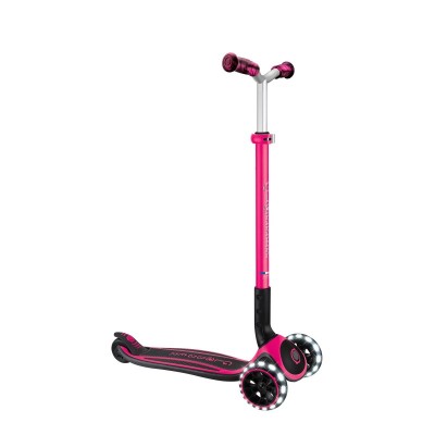 Globber Ace 3 Wheel Scooter with Lights - Fuchsia