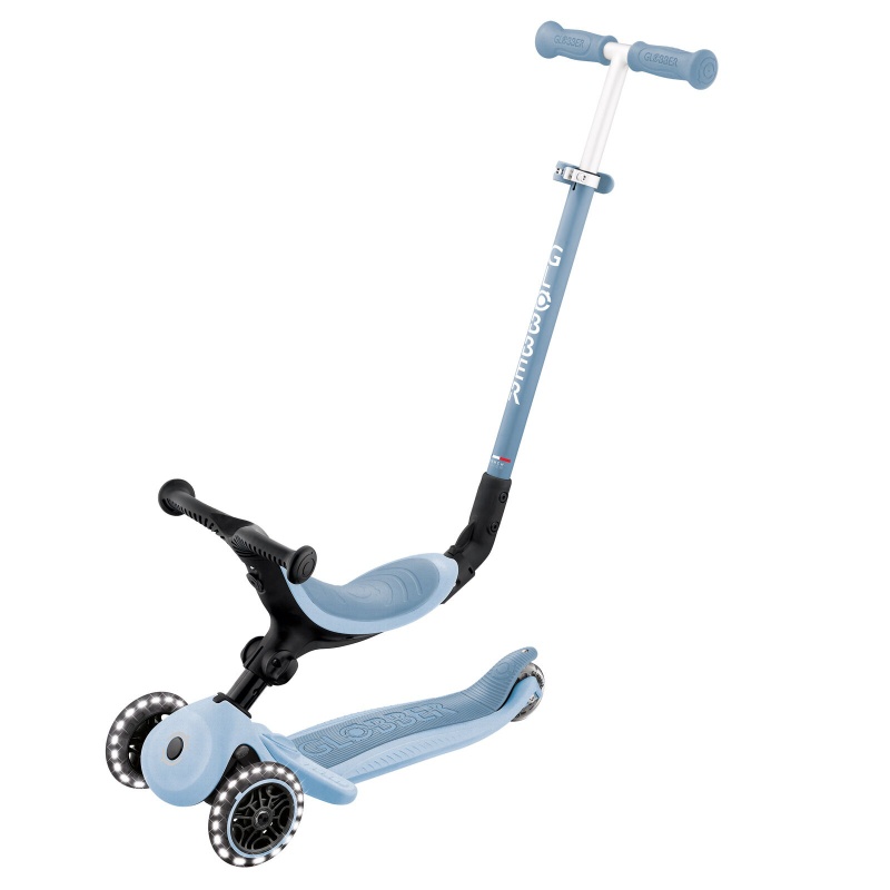 Globber Go Up Active Lights Ecologic 3in1 Scooter - Blueberry Globber Go Up Active Lights Ecologic 3in1 Scooter - Blueberry