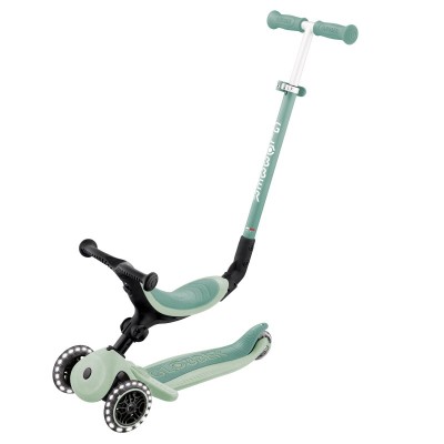 Globber Go Up Active Lights Ecologic 3in1 Scooter - Pistachio