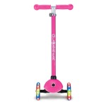 Globber Primo Plus Lights Scooter with Anodized TBar - Neon Pink