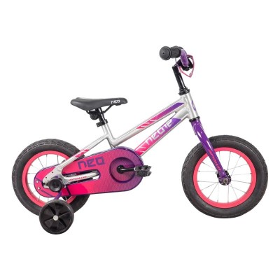 Neo+ 12 Girls 12" Bike - Brushed Alloy Purple/Pink Fade