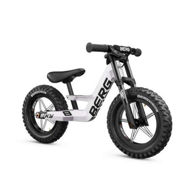 BERG Biky Cross Balance Bike with Handbrake - White