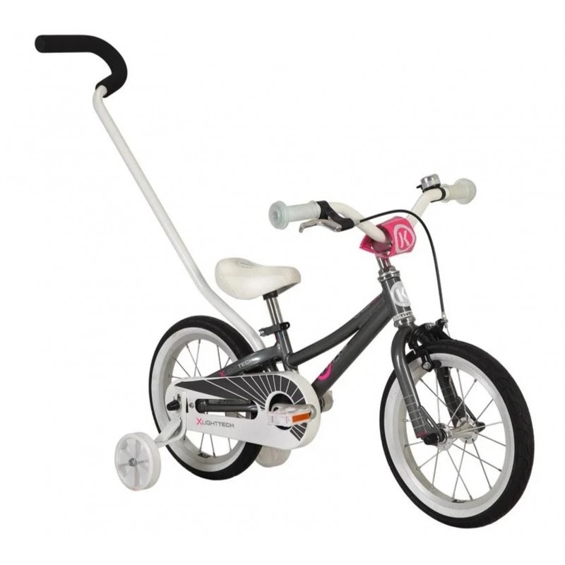 Byk Bikes E-250 Kids Single Speed 3-in-1 Bike - Charcoal/Neon Pink