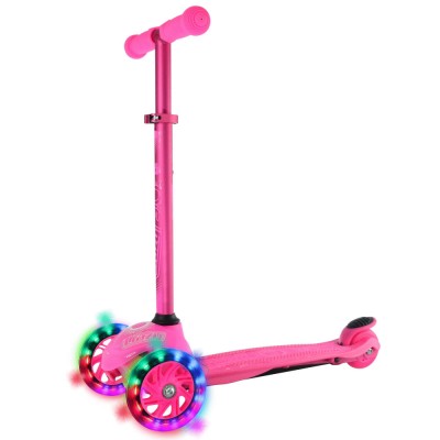 Crazy Skates Joey GLO Scooter - Pink with Safety Pads