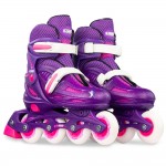 Crazy Skates 148 Adjustable Inline Skates Purple Glitter - Medium