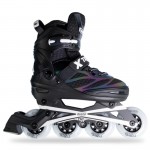 Crazy Skates Trix 4 Wheel Led Adjustable Inline Skates Black - Medium | 4-7