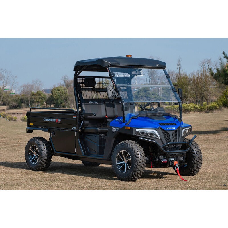 Crossfire E10 Cargo LWB Lithium - Extended Tray Electric UTV EPS - Blue Crossfire E10 Cargo LWB Lithium - Extended Tray Electric UTV EPS - Blue