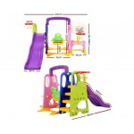 Keezi Kids 7-in-1 Slide Swing with Basketball Hoop