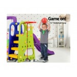 Keezi Kids 7-in-1 Slide Swing with Basketball Hoop
