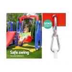 Keezi Kids 4-in-1 Slide Swing with Basketball Hoop