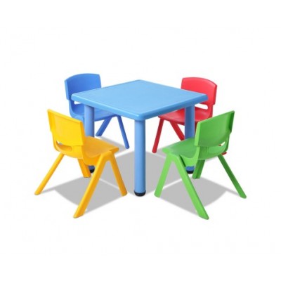 Keezi 5 Piece Kids Table and Chair Set - Blue