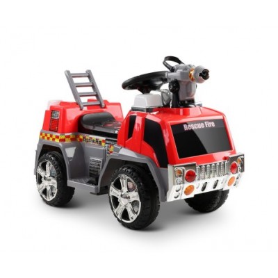 Rigo Kids Ride On Fire Truck Motorbike - Red/Grey