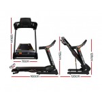 Everfit Electric Treadmill 48cm Auto Incline Running Home Gym Fitness Machine Black