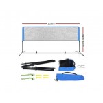 Everfit Portable Sports Net Stand For Badminton Volleyball Tennis Soccer 3m 3ft Blue
