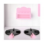 Keezi Kids Princess Wooden Kitchen Play Set - White & Pink Keezi Kids Princess Wooden Kitchen Play Set - White & Pink