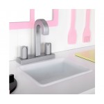 Keezi Kids Princess Wooden Kitchen Play Set - White & Pink Keezi Kids Princess Wooden Kitchen Play Set - White & Pink