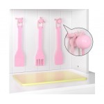 Keezi Kids Princess Wooden Kitchen Play Set - White & Pink Keezi Kids Princess Wooden Kitchen Play Set - White & Pink
