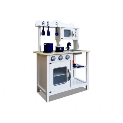 Keezi 18 Piece Kids Kitchen Play Set - White