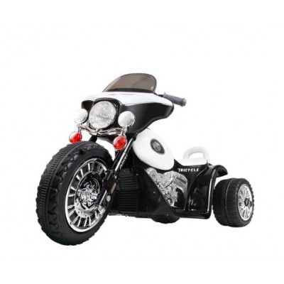 Rigo Kids Harley Davidson Inspired Police Motorbike Ride On - Black/White