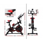 Spin Exercise Bike Flywheel Fitness Commercial Home Workout Gym Machine Bonus Phone Holder Black Spin Exercise Bike Flywheel Fitness Commercial Home Workout Gym Machine Bonus Phone Holder Black