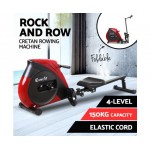 Everfit 4 Level Rowing Exercise Machine with Elastic Rope System -Red Everfit 4 Level Rowing Exercise Machine with Elastic Rope System -Red