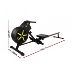 Everfit 8 level Rowing Exercise Machine with Air Resistance System - Black