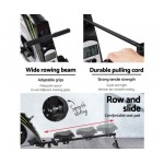 Everfit 4 Level Rowing Exercise Machine with Elastic Rope System - Silver