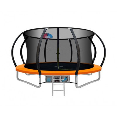 Everfit 12ft Trampoline Round Trampoline with Basketball Hoop - Orange