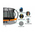 Everfit 14ft Trampoline Round Trampoline with Basketball Hoop - Orange Everfit 14ft Trampoline Round Trampoline with Basketball Hoop - Orange