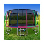 Everfit 16ft Trampoline Round Trampolines with Basketball Hoop - Multi-coloured