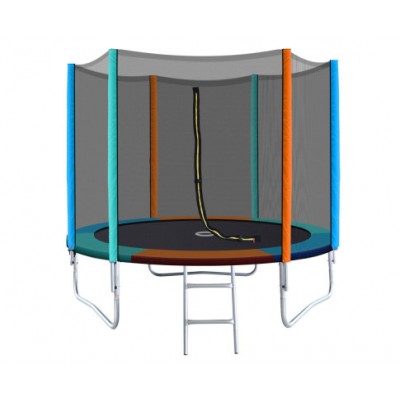 Everfit 8ft Trampoline Round Trampolines  - Multi-coloured Flat