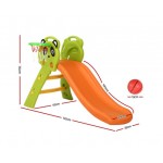 Keezi Kids Slide with Basketball Hoop Panda - Orange