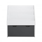 Keezi Kids Bookshelf Childrens Organiser Storage Shelf - Wooden White