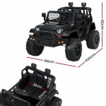 Rigo Kids Electric 12V Jeep Battery Remote Control Ride On Car - Black