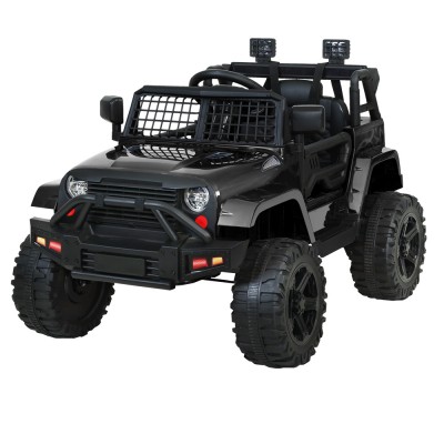 Rigo Kids Electric 12V Jeep Battery Remote Control Ride On Car - Black