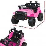 Rigo Kids Electric 12V Jeep Battery Remote Control Ride On Car - Pink