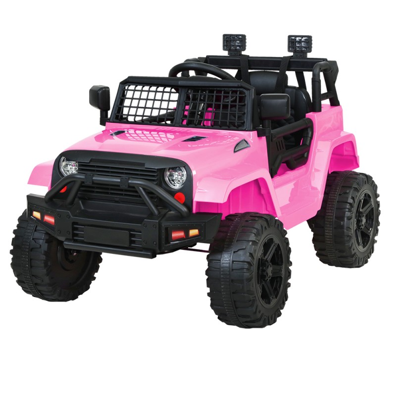 Rigo Kids Electric 12V Jeep Battery Remote Control Ride On Car - Pink