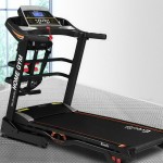 Everfit Electric Treadmill 48cm 3.5HP Auto Incline Running Home Gym Fitness Machine with Dumbbell Massager Sit Up Bar - Black