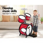 Keezi Kids 7 Drum Set Junior Drums Kit Musical Play Toy - Red