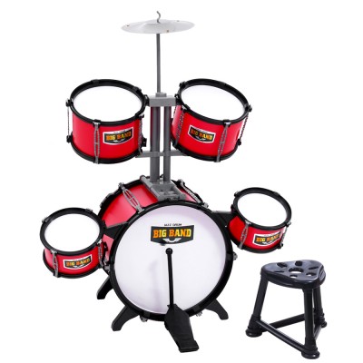 Keezi Kids 7 Drum Set Junior Drums Kit Musical Play Toy - Red