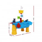 Keezi Kids Beach Sand and Water Sandpit Pirate Ship Outdoor Table Toys