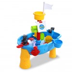 Keezi Kids Beach Sand and Water Sandpit Pirate Ship Outdoor Table Toys