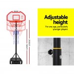 Everfit 2.1m Adjustable Portable Basketball Stand Hoop System Rim - White