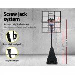 Everfit Pro Portable Basketball Stand System Ring Hoop Net Height Adjustable 3.05m - Black