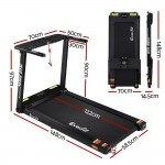 Everfit Electric Treadmill 42cm Foldable Running Home Gym Fitness Machine - Black