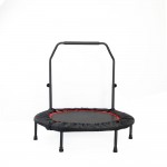 Mini Rebounder Trampoline With Handle Rail - Black Mini Rebounder Trampoline With Handle Rail - Black