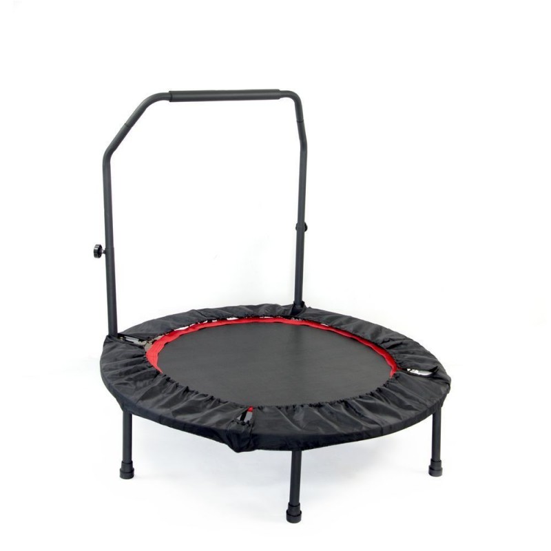 Mini Rebounder Trampoline With Handle Rail - Black Mini Rebounder Trampoline With Handle Rail - Black
