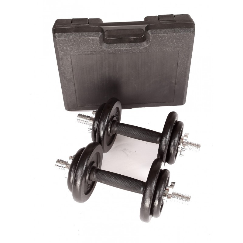 20kg Black Dumbbell Set with Carrying Case 20kg Black Dumbbell Set with Carrying Case